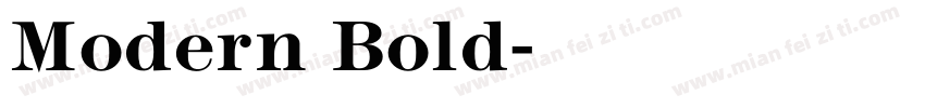 Modern Bold字体转换